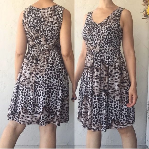 Leopard Print Sleeveless Dress - Picture 3 of 9
